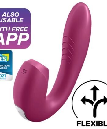 SATISFYER - APLICATIVO ESTIMULADOR E VIBRADOR SUNRAY VERMELHO