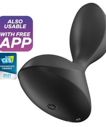 SATISFYER - APLICATIVO DE PLUGUE VIBRATÓRIO SWEET SEAL PRETO