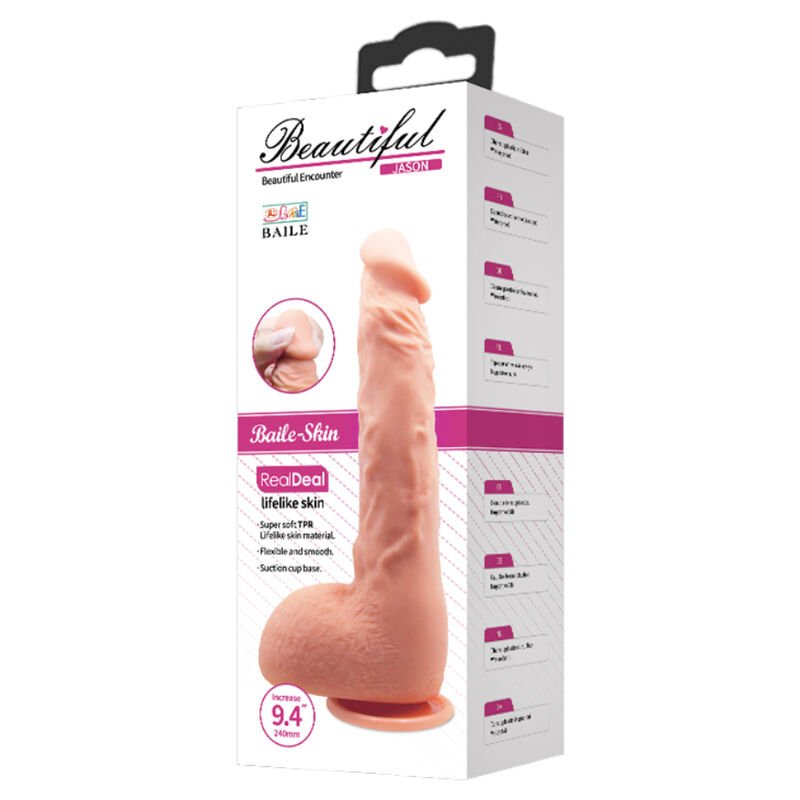 BAILE - DILDO REALISTA JASON NATURAL 24 CM - Image 3