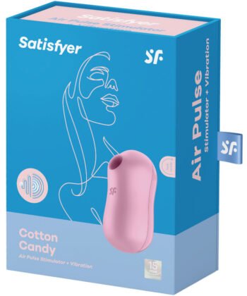 ESTIMULADOR E VIBRADOR DE ALGODÃO DOCE SATISFYER - ROSA - Imagem 3