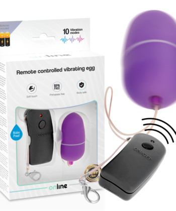 ONLINE - HUEVO VIBRADOR CON MANDO CONTROL REMOTO LILA