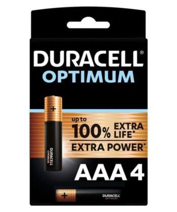 DURACELL - BATERIA ALCALINA OPTIMUM 200 AAA LR03 4 UNIDADE