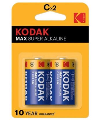 KODAK - BATERIA ALCALINA MAX C LR14 2 UNIDADES