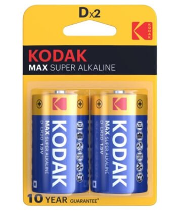 KODAK - BATERIA ALCALINA MAX D LR20 2 UNIDADES