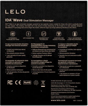LELO - IDA WAVE MASSAGEIRO PARA CASAIS PRETO - Imagem 5