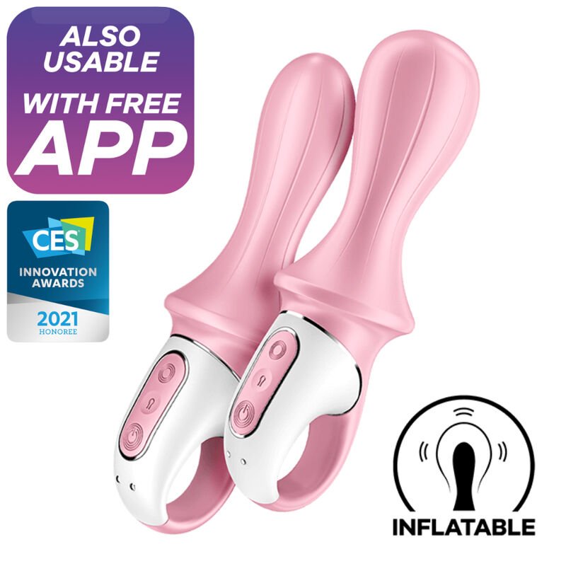 SATISFYER - AIR PUMP BOOTY 5+ VIBRADOR ANAL INFLABLE ROSA - Image 2