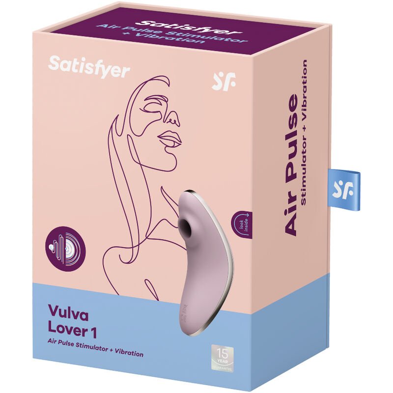 SATISFYER - VULVA LOVER 1 ESTIMULADOR Y VIBRADOR AZUL - Imagem 4