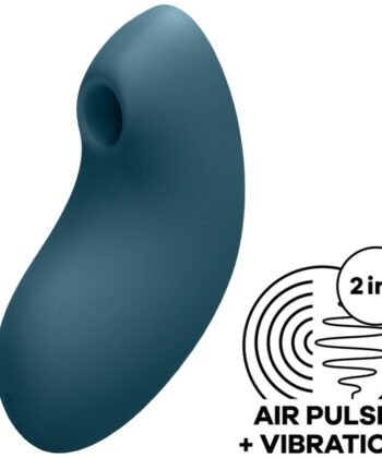 SATISFYER VULVA LOVER 2 ESTIMULADOR Y VIBRADOR - AZUL