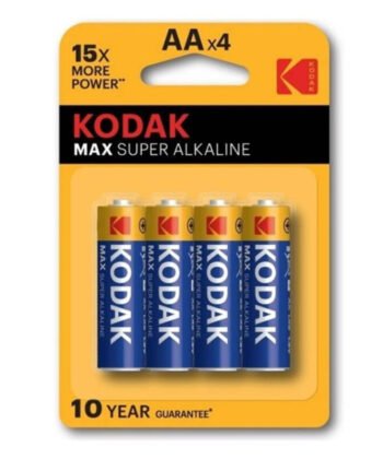 KODAK - BOLHA DE BATERIA ALCALINA MAX AA LR6 * 4