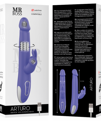 Visão alternativa de MR BOSS - ARTURO VIBRADOR E ROTADOR + CONTROLO REMOTO WATCHME