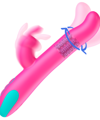 Visão alternativa de HAPPY LOKY - PLUTO VIBRADOR RABBIT E ROTADOR + CONTROLO REMOTO WATCHME