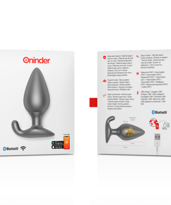 Visão alternativa de ONINDER - RIO VIBRANTE ANAL PLUG PRETO - APLICATIVO GRATUITO