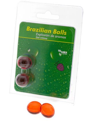 TALOKA - 2 BOLAS BRASILEIRAS GEL ÍNTIMO DE MORANGO