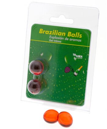 TALOKA - 2 BOLAS BRASILEIRAS MORANGOS E CHAMPANHE GEL ÍNTIMO