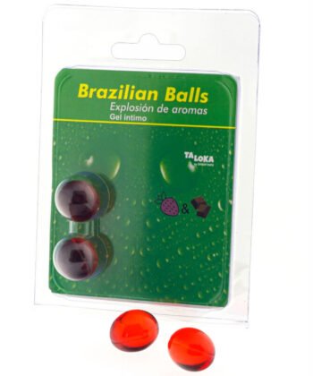 TALOKA - 2 BOLAS BRASILEIRAS GEL ÍNTIMO DE MORANGO E CHOCOLATE