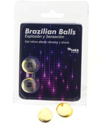 TALOKA - 2 BOLAS BRASILEIRAS GEL EMOCIONANTE VIBRANTE E EFEITO DE CHOQUE
