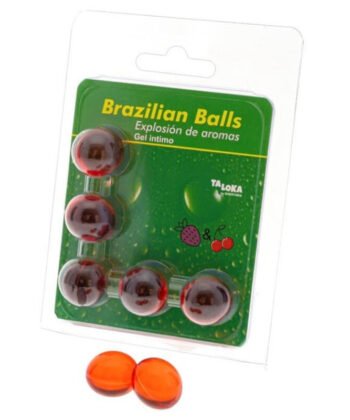 TALOKA - 5 BOLAS BRASILEIRAS MORANGO E CEREJA GEL ÍNTIMO
