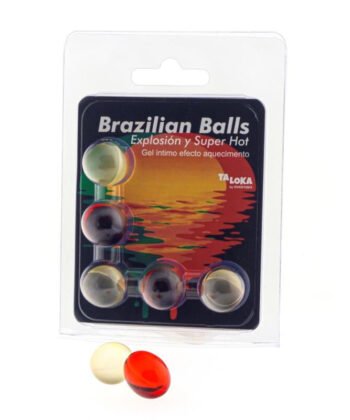 TALOKA - 5 BOLAS BRASILEIRAS GEL EMOCIONANTE SUPER QUENTE EFEITO