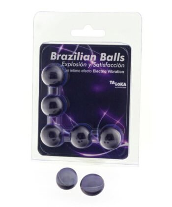 TALOKA - 5 BOLAS BRASILEIRAS GEL EMOCIONANTE EFEITO VIBRATÓRIO ELÉTRICO