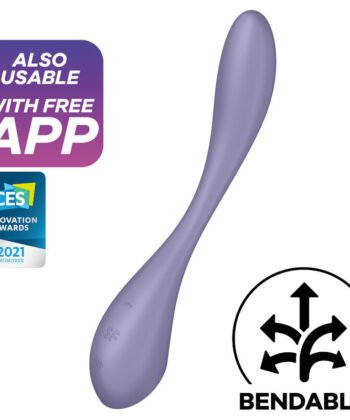 SATISFYER – VIBRADOR FLEXÍVEL PONTO G FLEX 5 APP LILÁS
