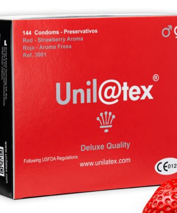 UNILATEX - CONSERVANTES DE MORANGO / VERMELHO 144 UNIDADES