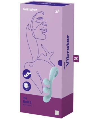 SATISFYER - MULTI VIBRADOR TRI BALL 2 AZUL - Image 3