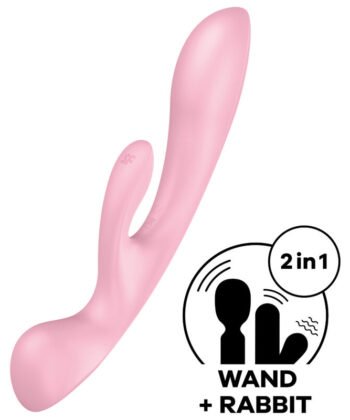 SATISFYER TRIPLE OH HYBRID VIBRATION - PINK