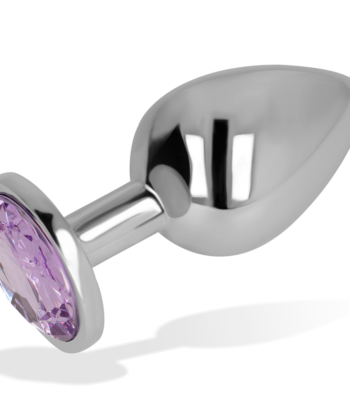 OHMAMA - PLUG ANAL COM CRISTAL VIOLETA 8 CM