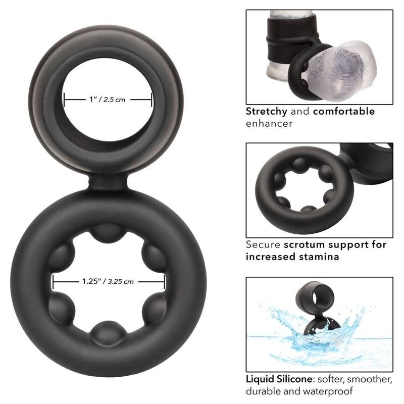 CALEXOTICS - ANEL ALPHA DUAL MAGNUM PRETO - Imagem 4