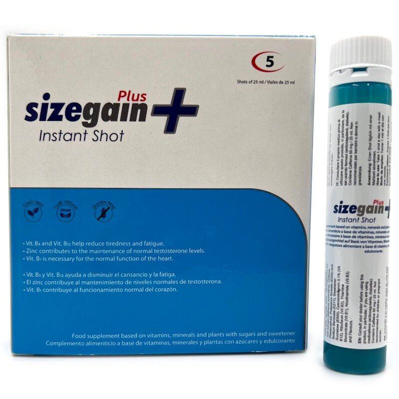 500 COSMETICS - SIZEGAIN PLUS INSTANT SHOT MALE ENERGIZER 5 UNITS - Imagem 2