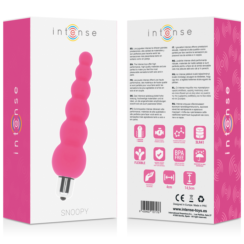 INTENSE - SNOOPY 7 VELOCIDADES SILICONE ROSA - Imagem 4
