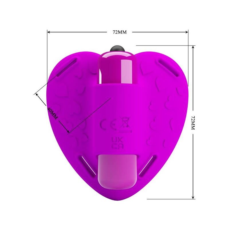 PRETTY LOVE - HEARTBEAT CLITORIS MASSAGER 10 MODOS DE VIBRAÇÃO ROXO - Imagem 2