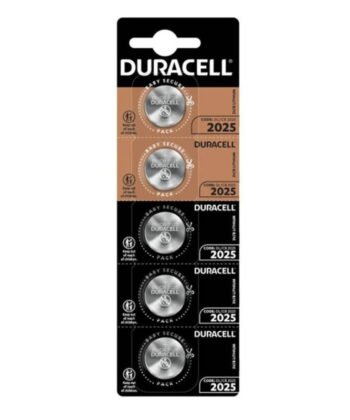 DURACELL - BATERIA BOTO LITIO CR2025 3V 5 UNIDADE