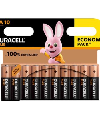 DURACELL - PLUS POWER 100 BATERIA ALCALINA AA LR6 10 UNIDADE