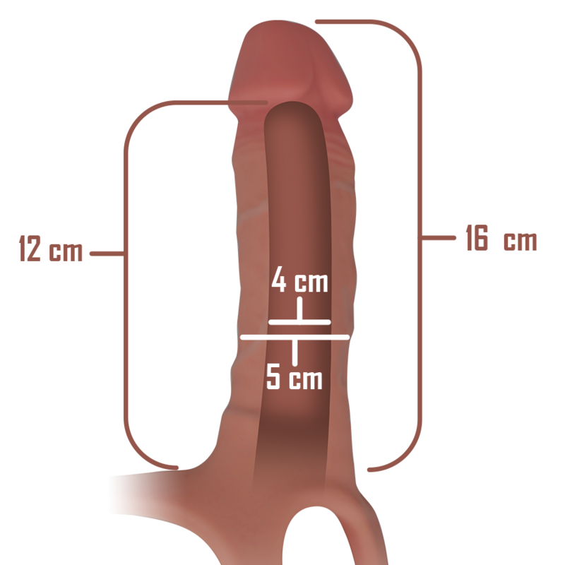 INTENSE - ARNÊS OCO COM DILDO DE SILICONE 16 X 3,5 CM - Imagem 5