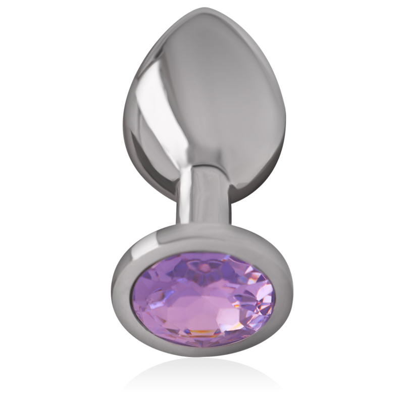 INTENSE - PLUG ANAL DE METAL DE ALUMÍNIO COM CRISTAL VIOLETA TAMANHO M - Imagem 3