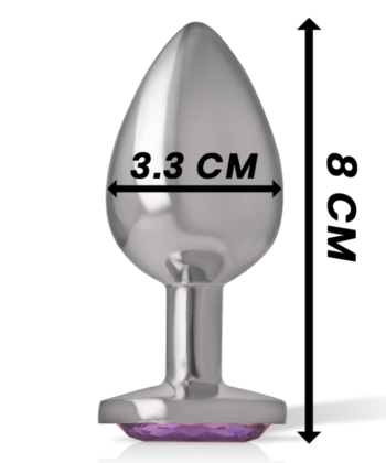 Visão alternativa de INTENSE - PLUG ANAL DE METAL DE ALUMÍNIO COM CRISTAL VIOLETA TAMANHO M