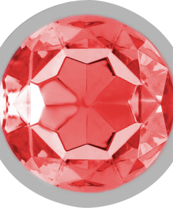 INTENSE - PLUG ANAL DE METAL COM CRISTAL VERMELHO TAMANHO M - Imagem 3