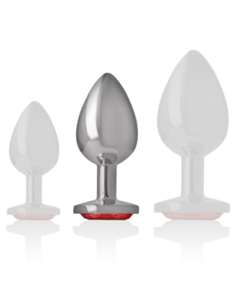 Alternative view of INTENSE - PLUG ANAL DE METAL COM CRISTAL VERMELHO TAMANHO M