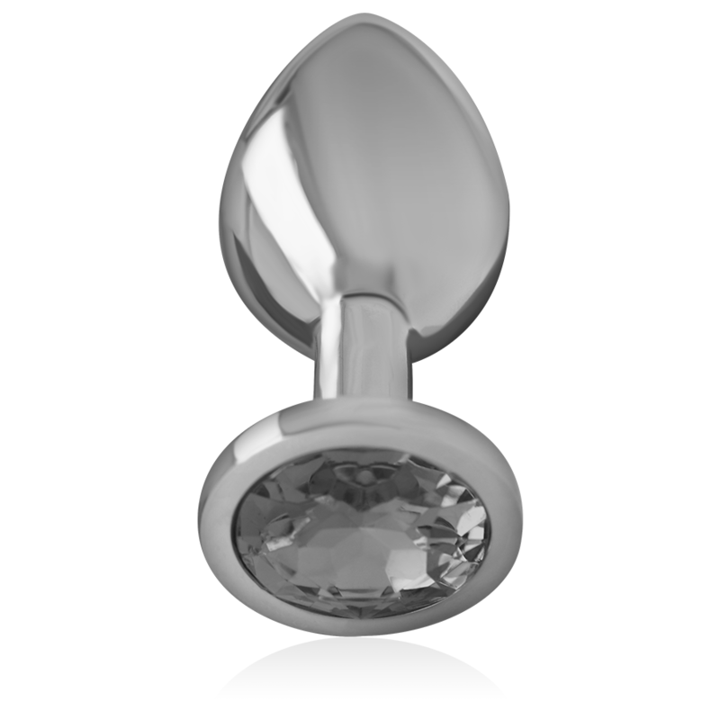 INTENSE - PLUG ANAL DE METAL DE ALUMÍNIO COM CRISTAL PRETO TAMANHO S - Imagem 3