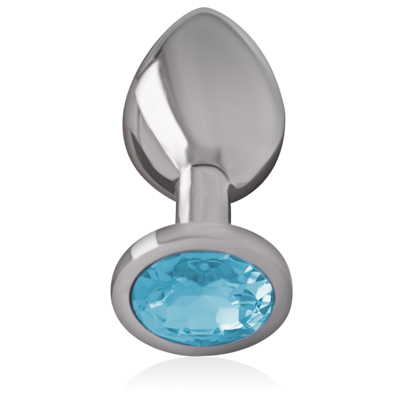INTENSE - PLUG ANAL DE METAL DE ALUMÍNIO COM CRISTAL AZUL TAMANHO L - Image 5