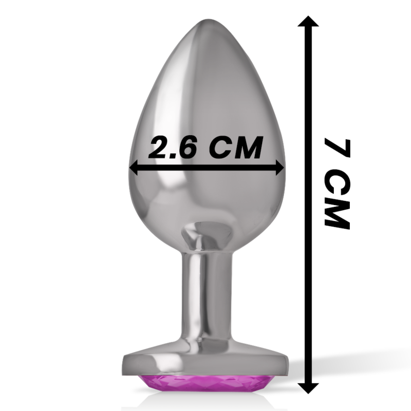 INTENSE - PLUG ANAL DE METAL DE ALUMÍNIO COM CRISTAL ROSA TAMANHO S - Imagem 5