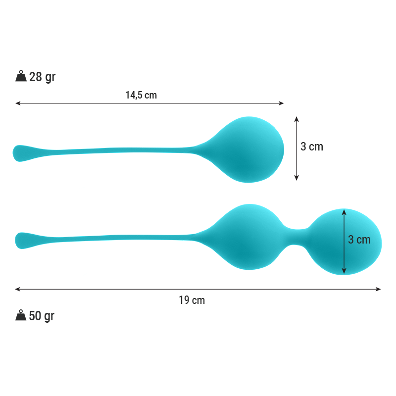 INTENSE - PACK BOLAS KEGEL KENDALL AZUL - Imagem 2