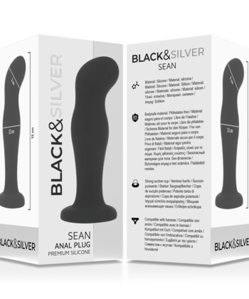 BLACK&SILVER - SEAN PLUG ANAL PREMIUM SILICONE PRETO