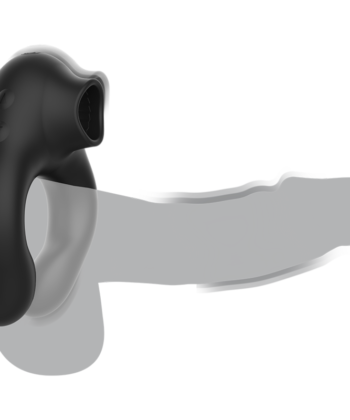 Visão alternativa de BLACK&SILVER - ANEL VIBRADOR DE SILICONE 3 MOTORES RECARREGÁVEIS PRETO