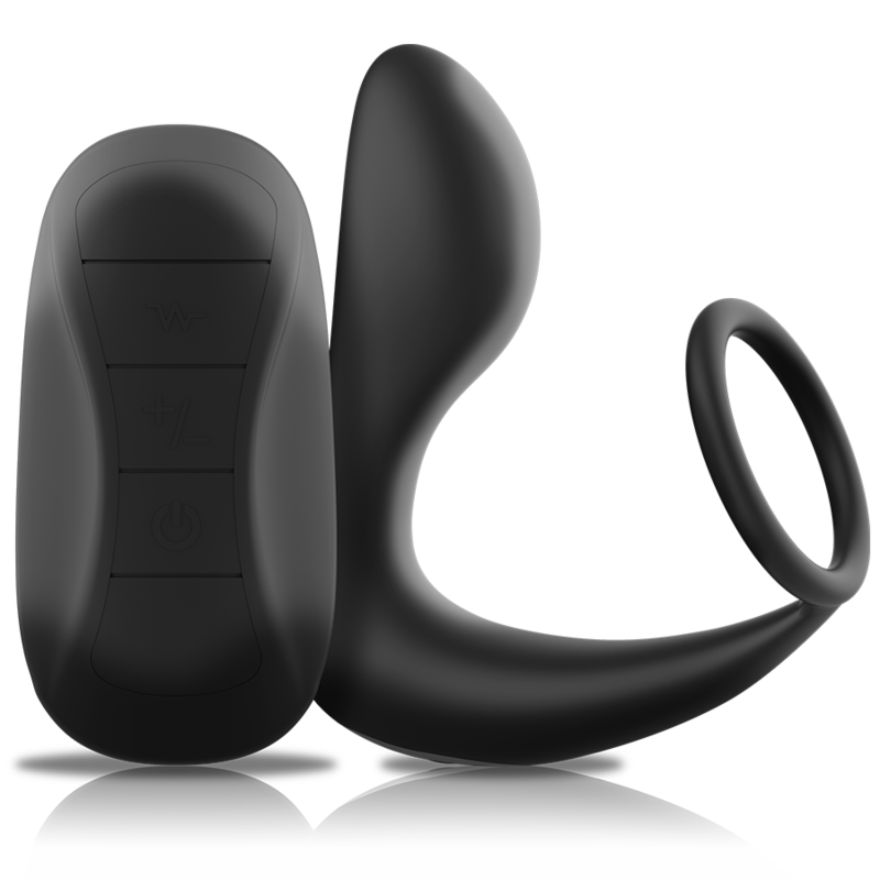 BLACK&SILVER - MASSAGER ANAL COM CONTROLE REMOTO SILICONE RECARREGVEL PRETO - Imagem 3