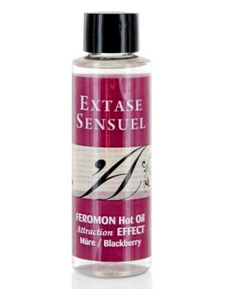EXTASE SENSUAL - ACEITE MASAJE EFECTO CALOR CON FEROMONAS MORA 100 ML