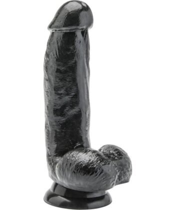 GET REAL - DILDO 12 CM COM BOLAS PRETO