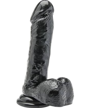 GET REAL - DILDO 18 CM COM BOLAS PRETAS