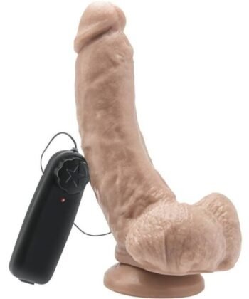 GET REAL - DILDO 20,5 CM COM BOLAS VIBRADOR PELE